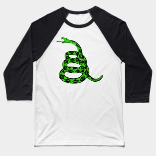 Dont tread on me | Rattlesnake | Safety Orange Baseball T-Shirt